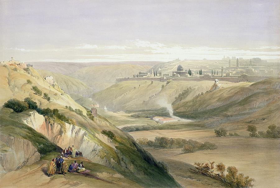 Lithograph of Jerusalem (Public Domain) Lithograph of Jerusalem (Public Domain)